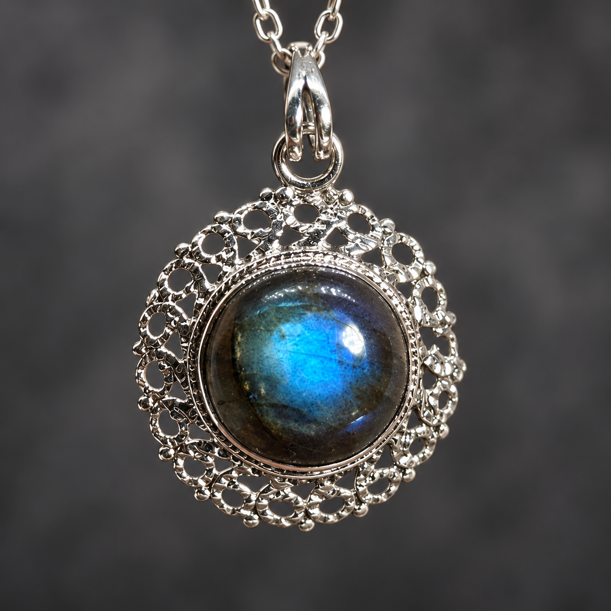Pendentif Labradorite en argent 925
