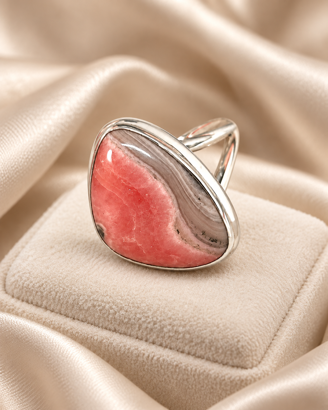 Bague en Rhodochrosite