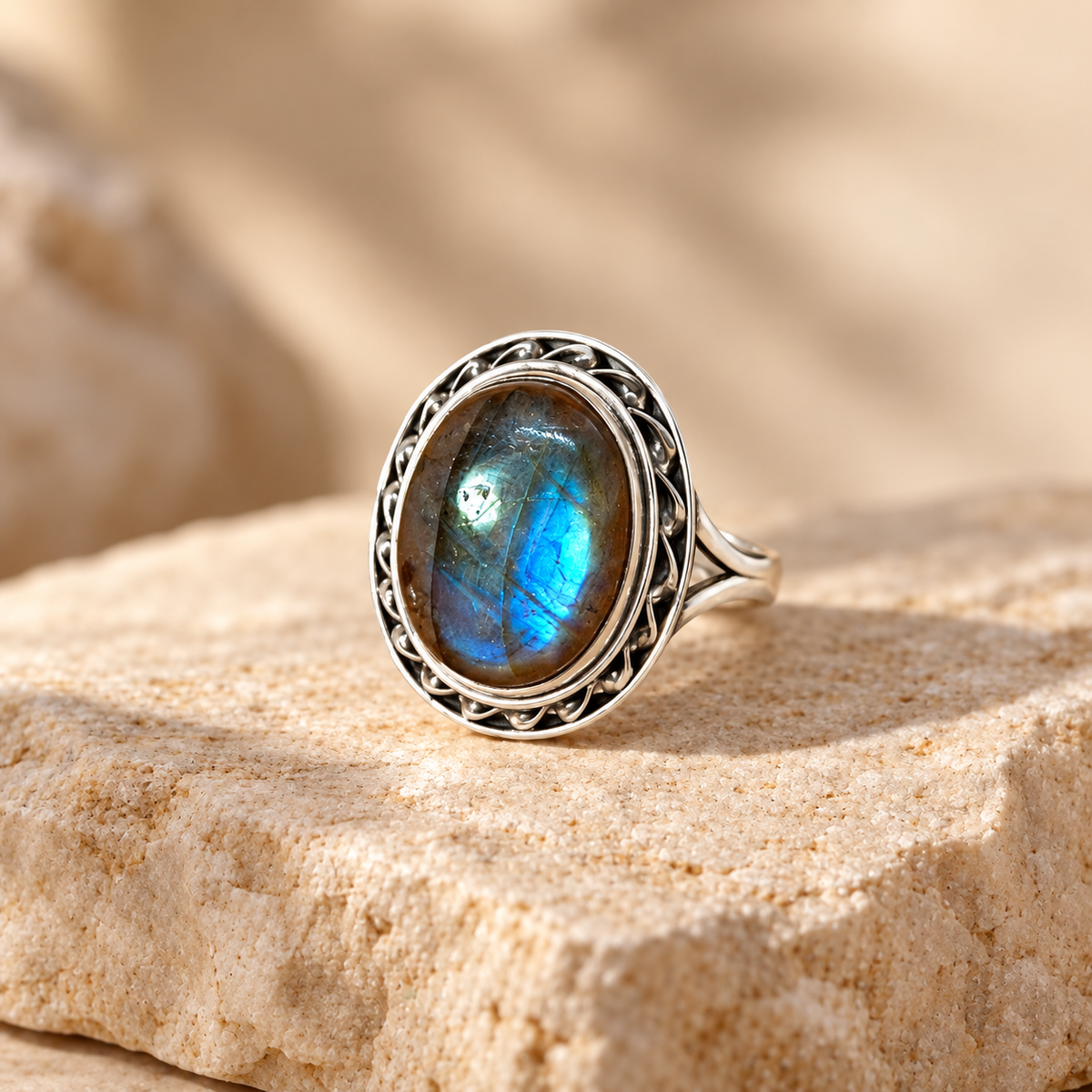 Bague Labradorite en argent 925