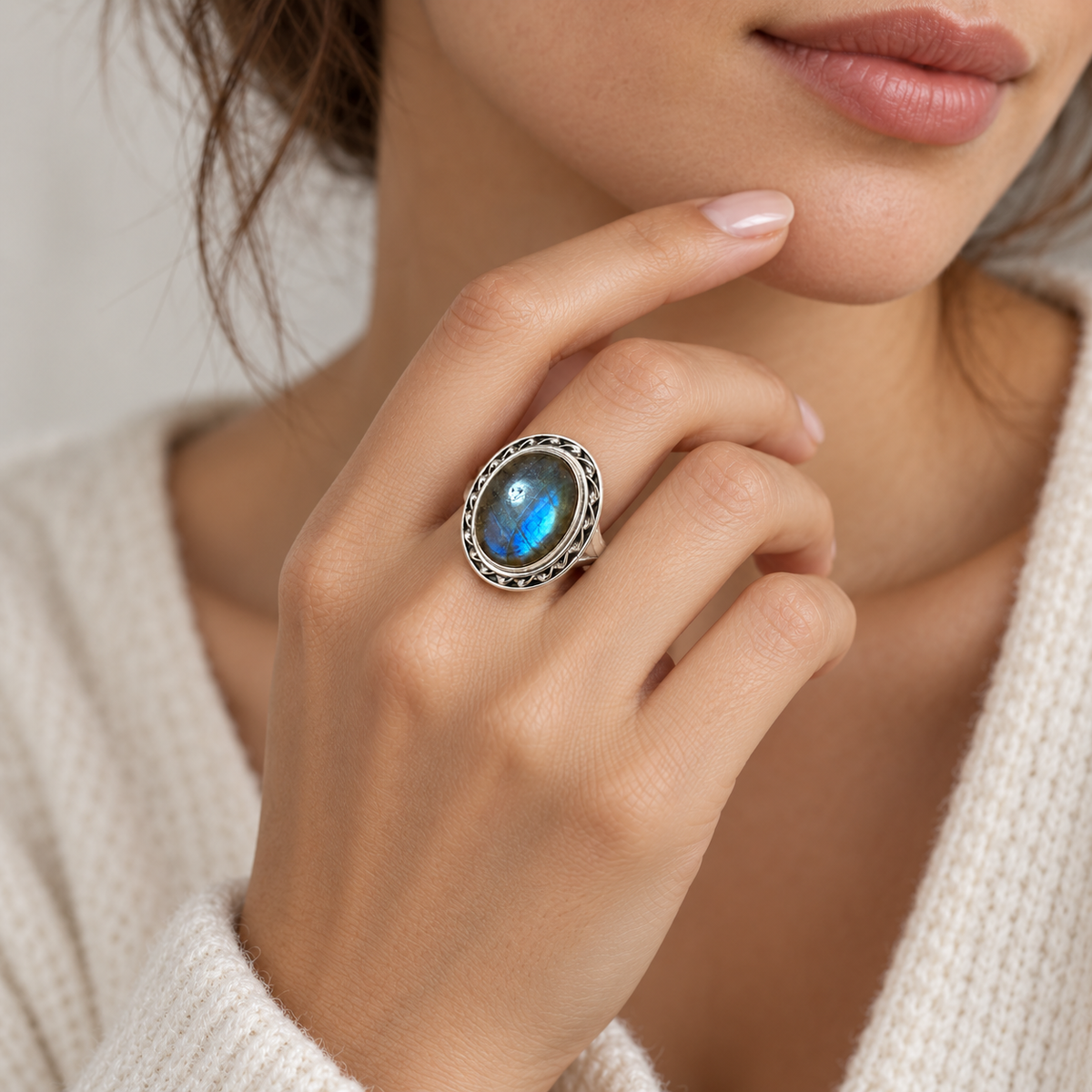 Bague Labradorite en argent 925