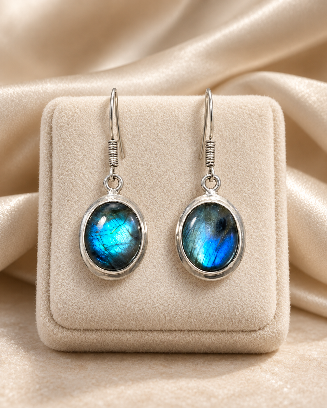 Boucles d’oreilles en Labradorite